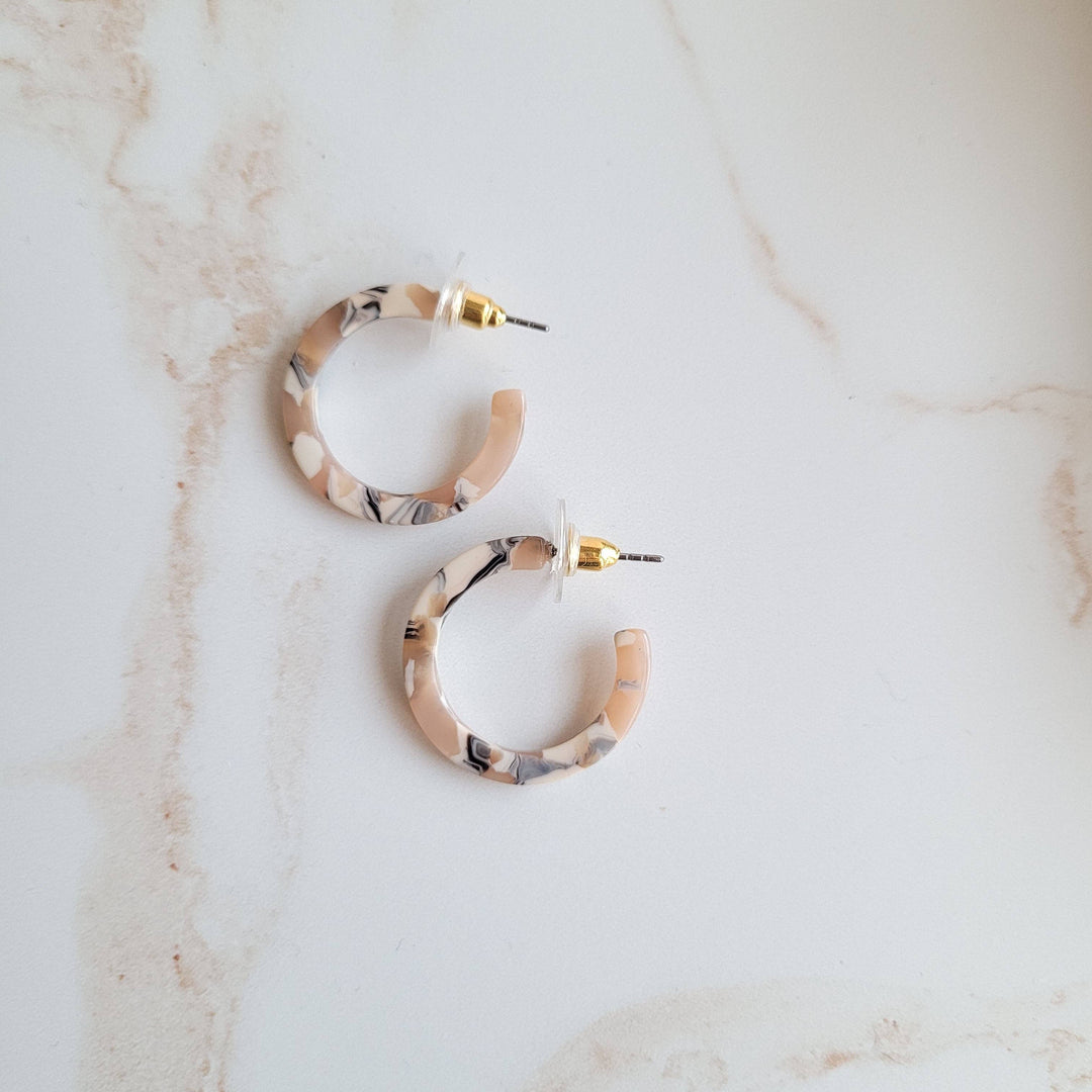 Cam Mini Hoops - Sandstone // Jewelry, Earrings, Fall SS354