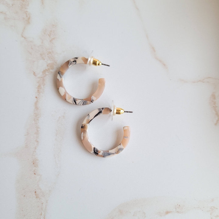 Cam Mini Hoops - Sandstone // Jewelry, Earrings, Fall SS354