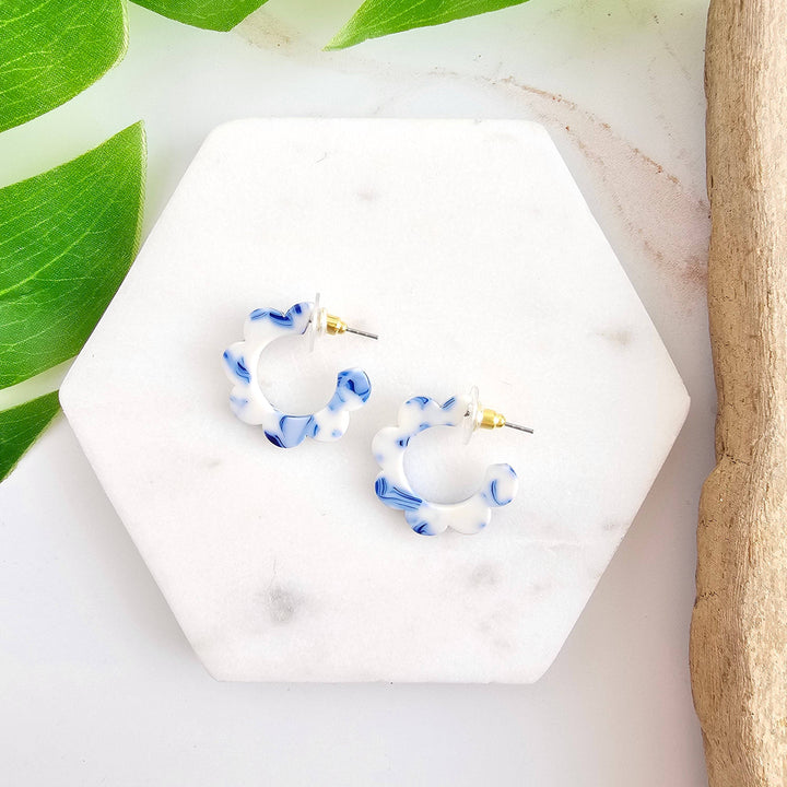Flora Mini Hoops - Greek Goddess Blue // Flower Summer SS527