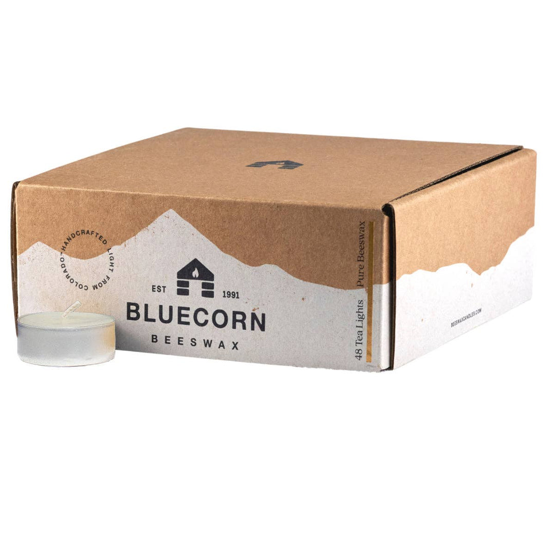 Pure Beeswax Tea Light Candles – Eco-Friendly Holiday Decor