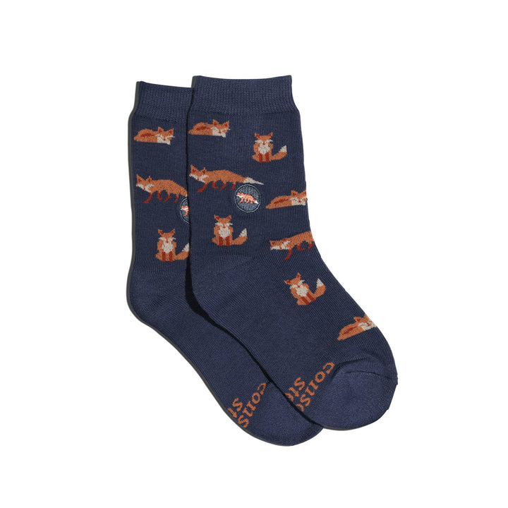 Kids Socks that Protect Foxes | Organic Cotton Kids Socks