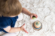 Load image into Gallery viewer, Wooden Stacking Rainbow Tower Baby Toy, Nursery Decor
