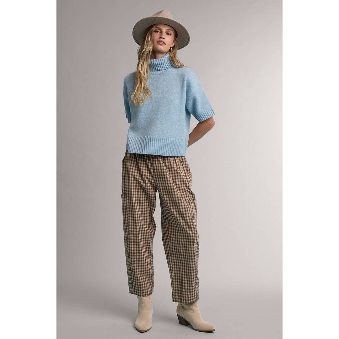 PLAID PATCH POCKET PANTS / WL26