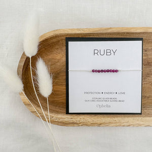 Ruby Silk Bracelet