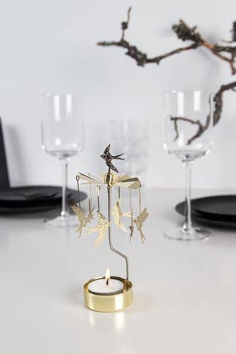 Gold Swallow Rotary Candleholder
