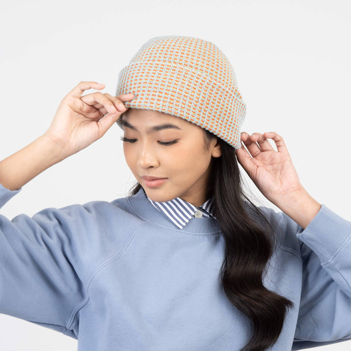 Simple Grid Knit Beanie VR826