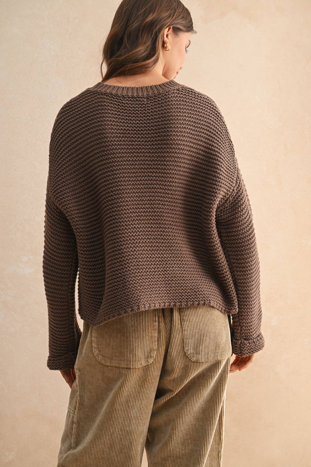 T2694   ROUND NECK SWEATER KNITTED TOP