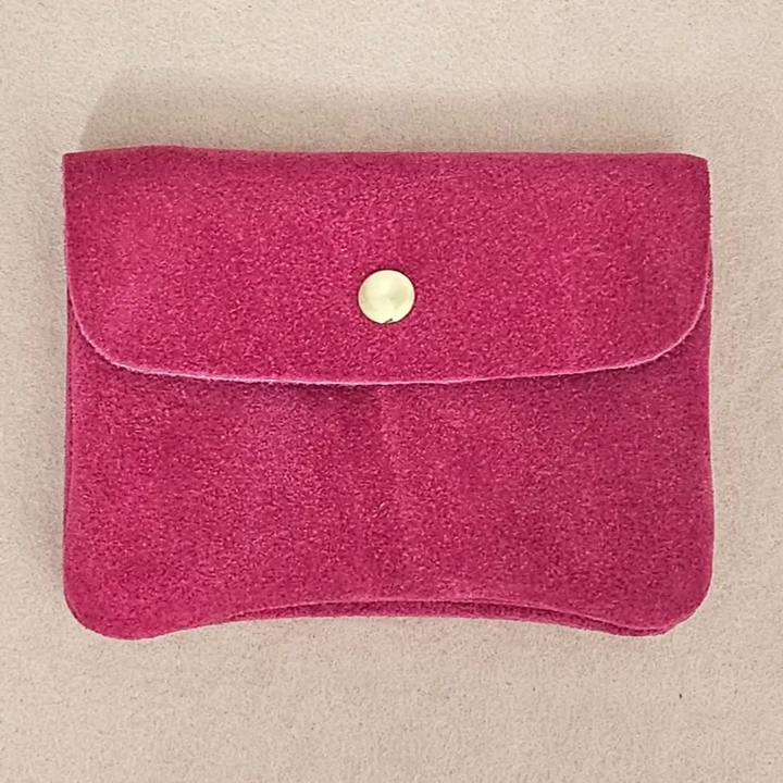 Kangood suede-effect leather coin purse: Moutarde daim
