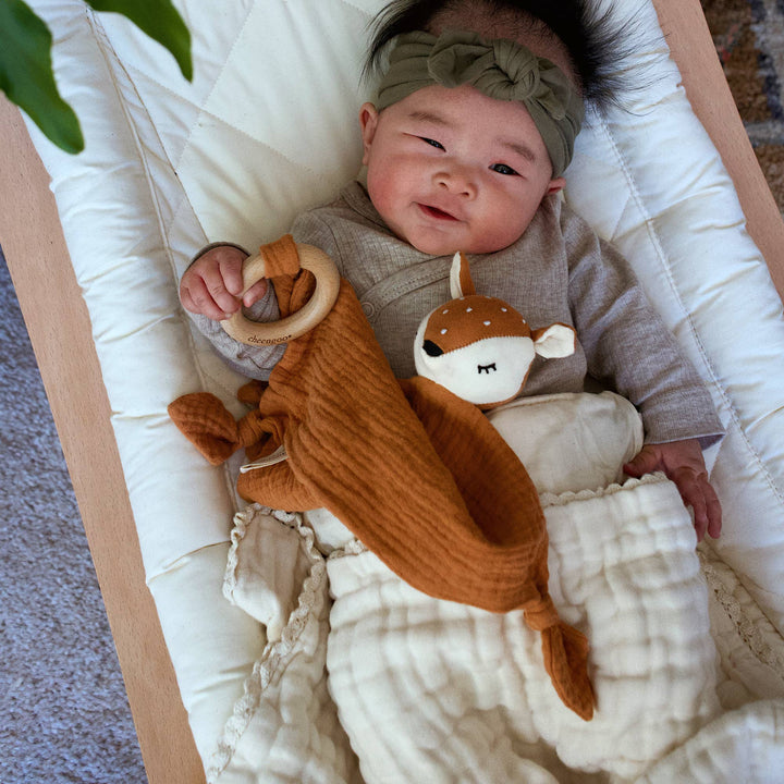 Organic Snuggle Lovey Blanket - Fawn