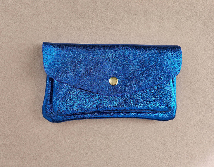 Kangaroo double pocket cowhide leather wallet: Nude RM34