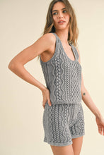Load image into Gallery viewer, T3371ST DYE AND WASH CABLE KNITTED TOP