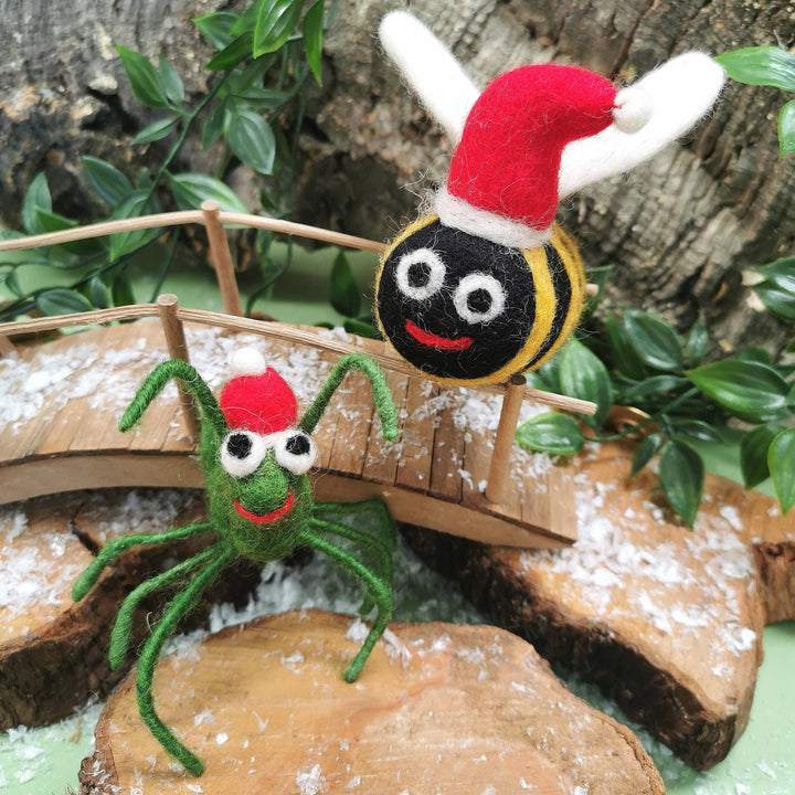 Handmade Felt Biodegradable Christmas Cricket Tree Hanging