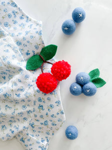Kids' Cherry Pom Pom Hair Clip