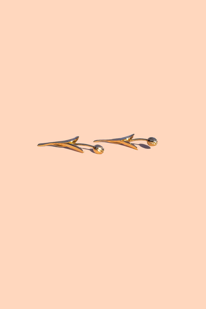 Holland Tulip Studs - 18K Gold Plated PJ15