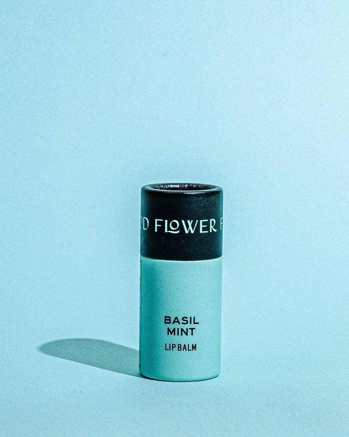 Basil Mint Organic Lip Balm / 0.3 oz Biodegradable Tube