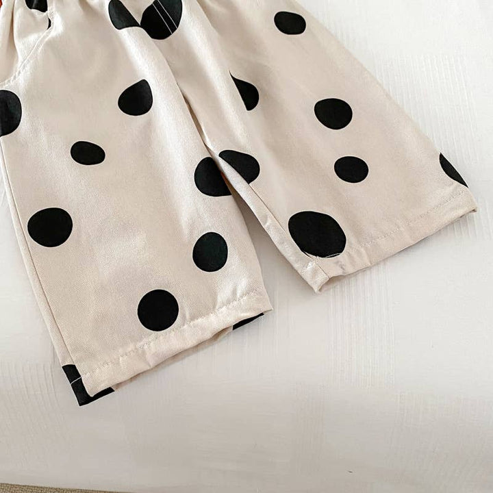 Black Polka Dot Printed Pants CE22