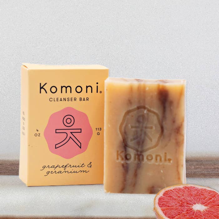 Grapefruit Geranium FACE &amp; BODY CLEANSER BAR (VEGAN)