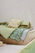 Load image into Gallery viewer, Flowers print Sofa Cover Jaya Vert