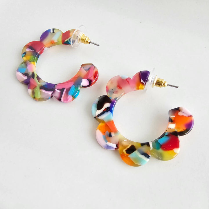 Flora Hoops - Fiesta // Summer Spring Flower Jewelry Earring SS529