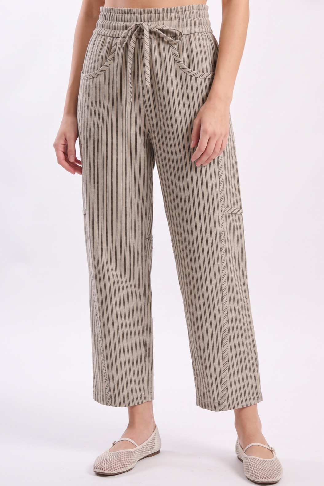 CB168 Pinstripe Drawstring Pants