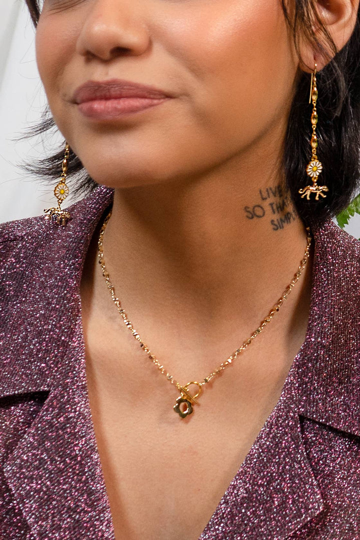 Flower Power Necklace - 18K Gold Plated PJ389