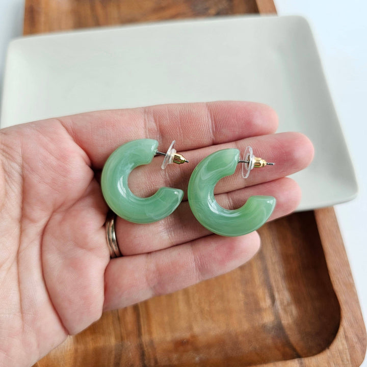 Chloe Hoops - Sage // Jewelry, Earrings, Fall SS231
