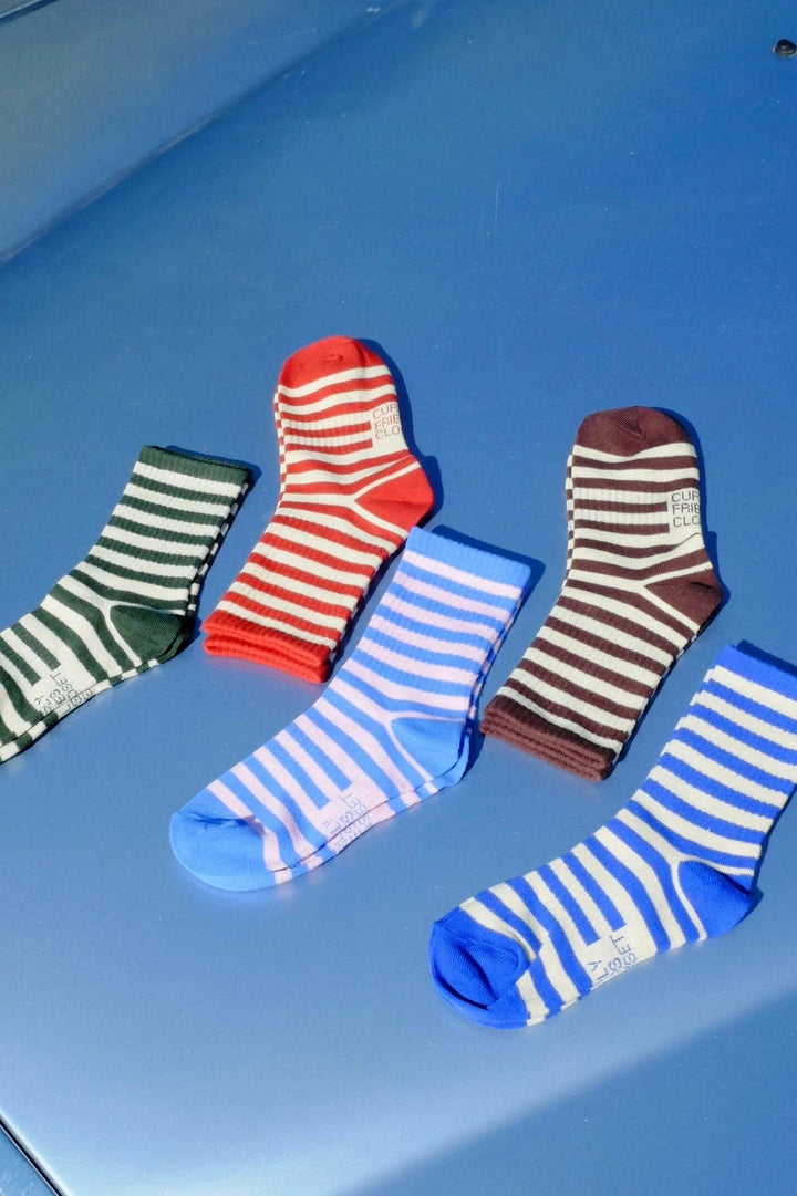 Retro Ribbed Striped Socks Spring time