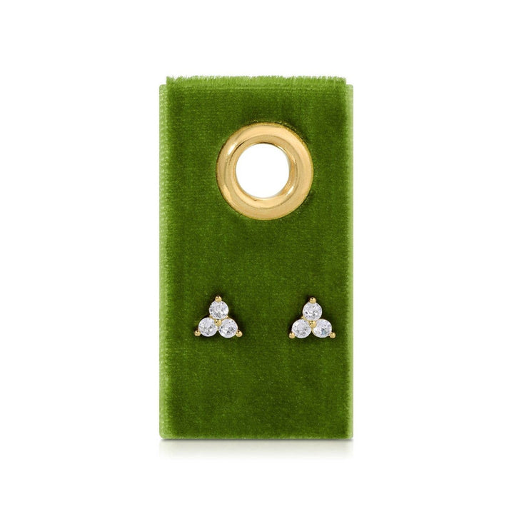 Triple Cluster Studs on Velvet Tag SP981
