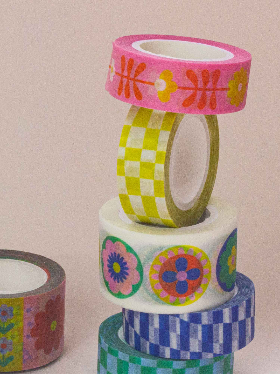 Flower Tower 15mm • Retro Floral Washi Tape MD238