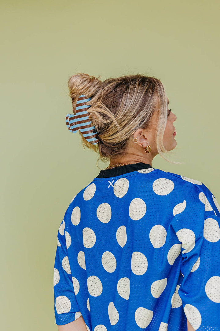 POLKA DOT &amp; STRIPED OVERSIZED CLAWS KX22