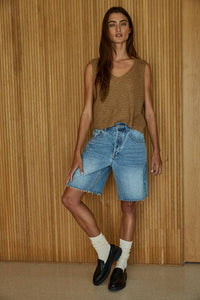 W2010 | Knit Sweater Cotton Acrylic V-Neck Vest Top