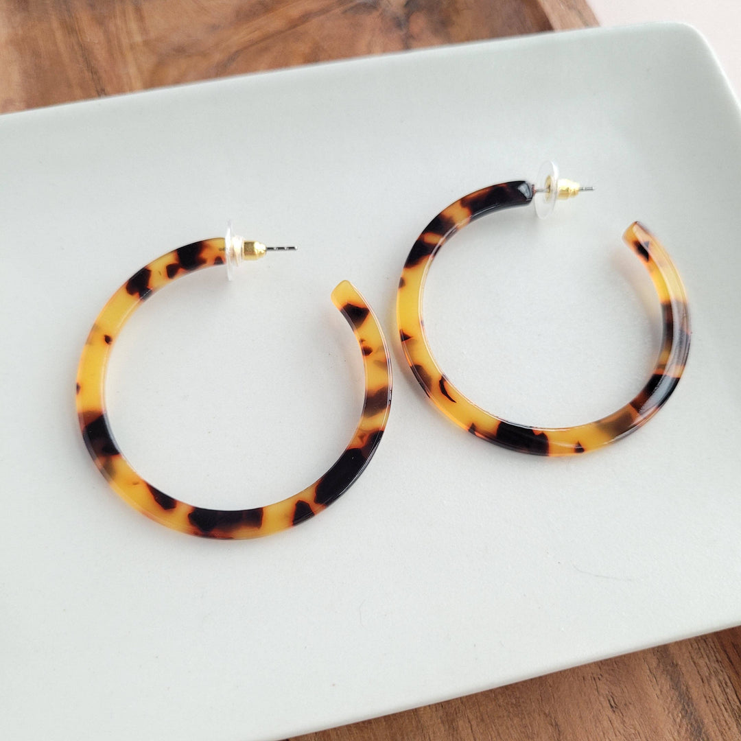 Cameron Hoops - Tortoise // Jewelry, Earrings, Fall ss98