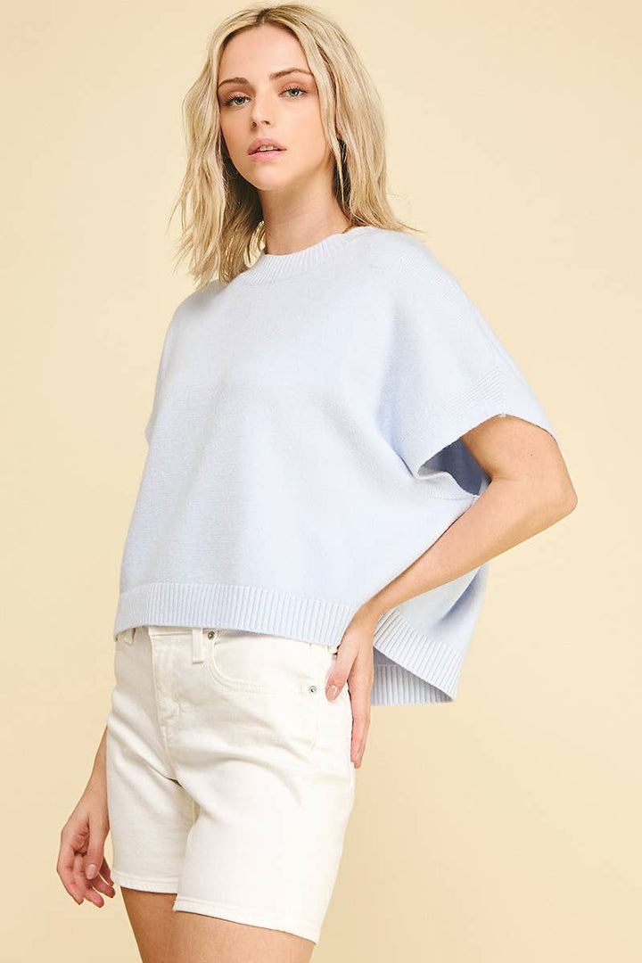 DROPPED SHOULDER SWEATER TOP - 4739W