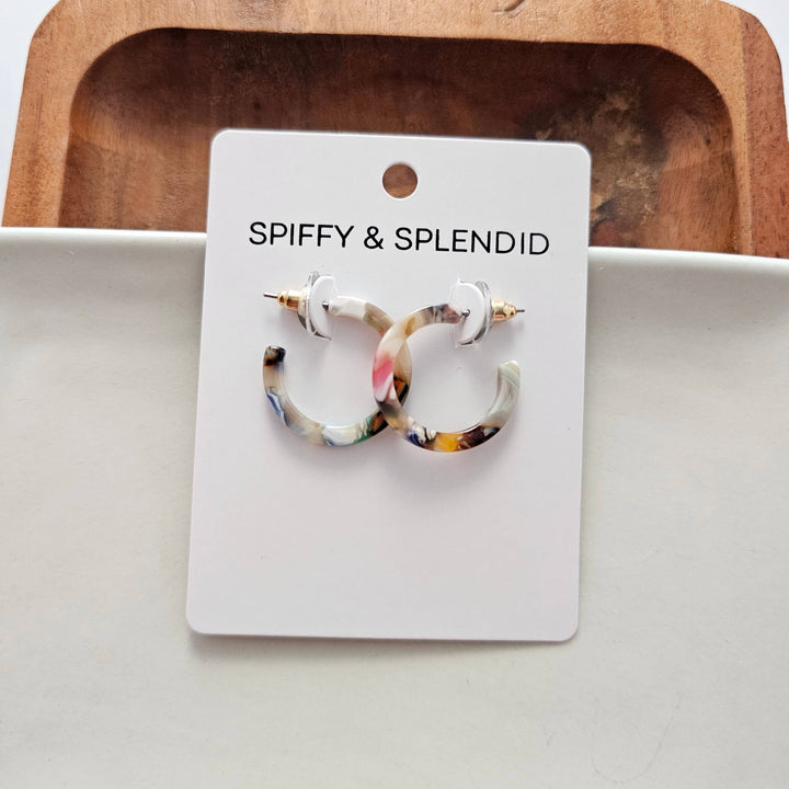 Cam Mini Hoops - Multicolor // Earrings, Gifts, Jewelry, Fall SS602