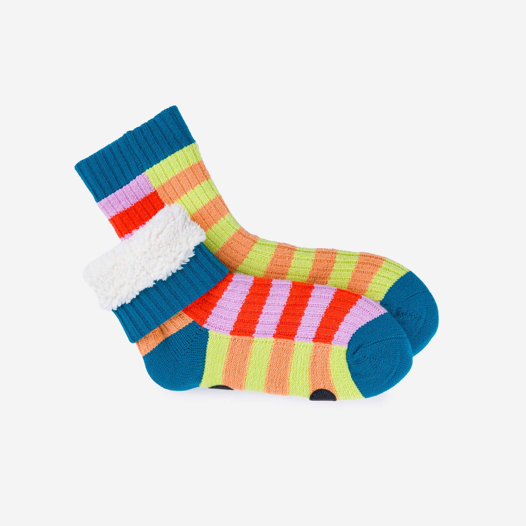 Super Stripe Knit House Socks VR983