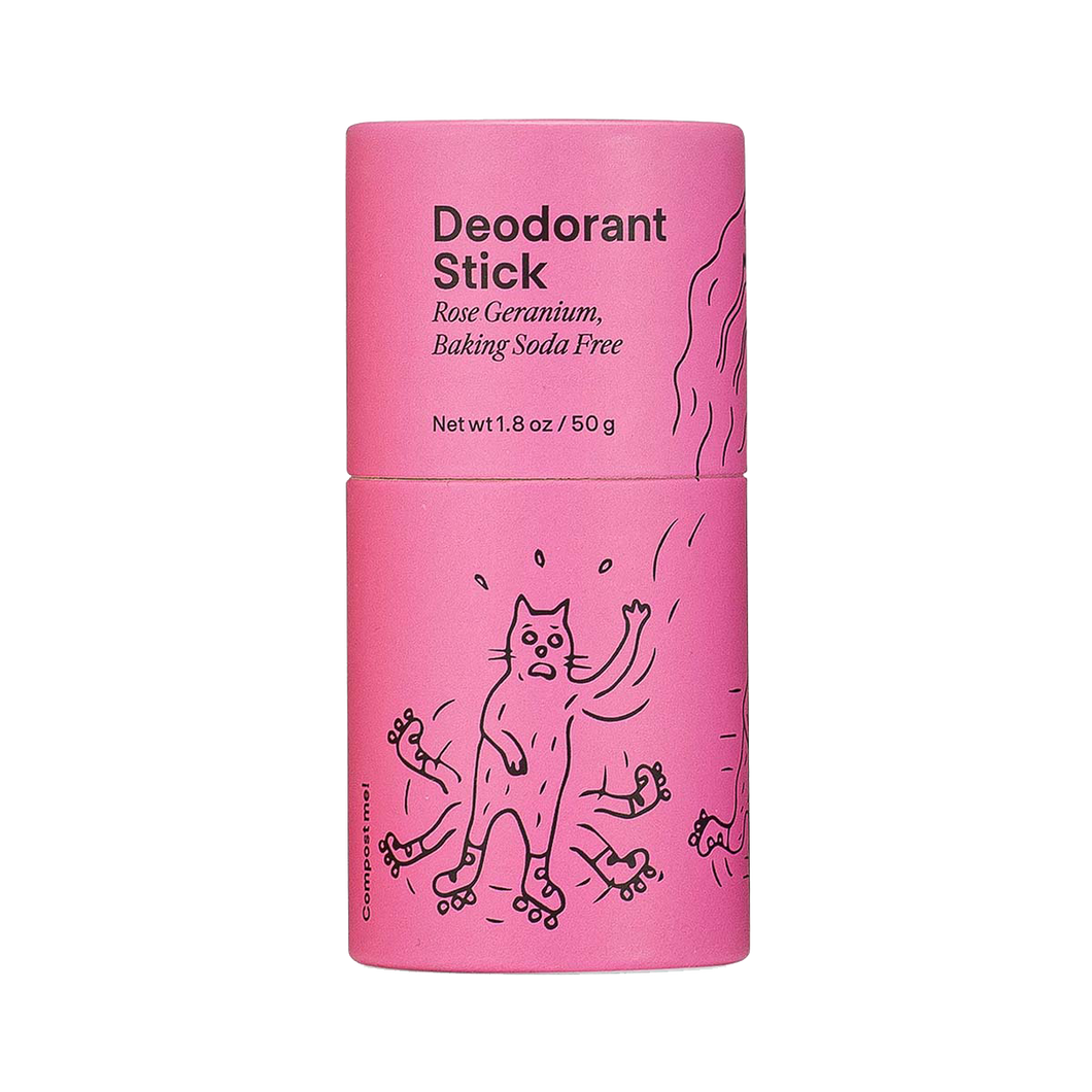 Rose Geranium Baking Soda Free Deodorant Stick