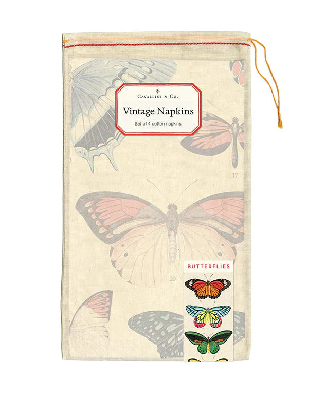 Vintage Napkins Butterflies