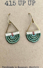Load image into Gallery viewer, Beaded Arch Earrings - Mermaid 41504