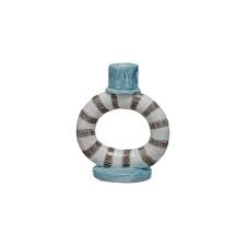 Stoneware ring candle holder
