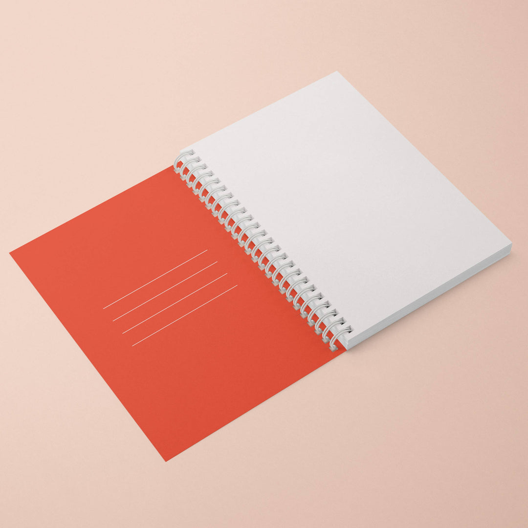 MODERN FLOWERS SPIRAL NOTEBOOK - Blank Pages MW54