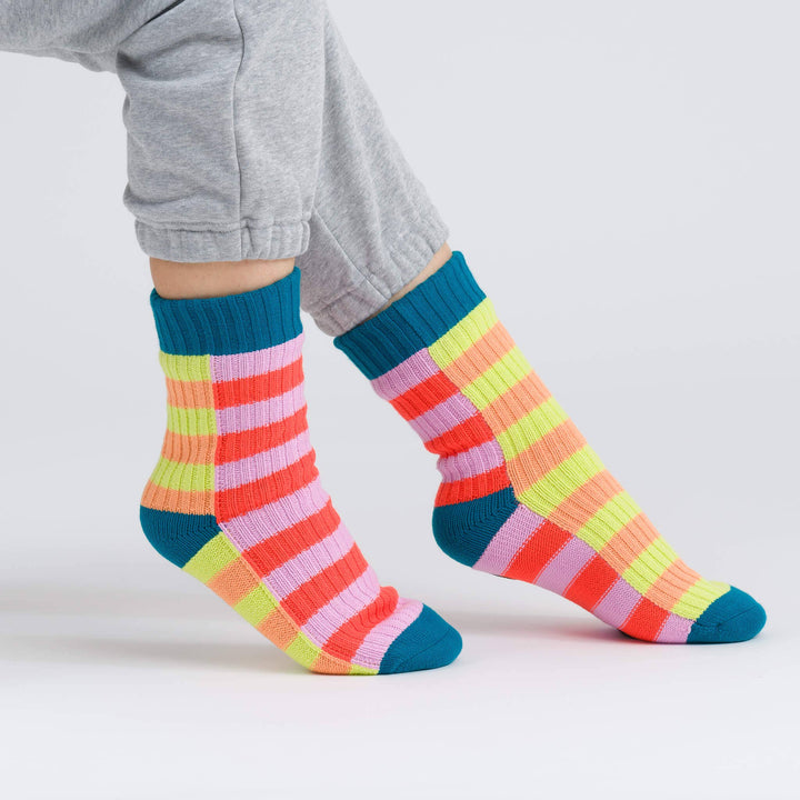 Super Stripe Knit House Socks VR983