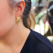 Load image into Gallery viewer, Van Gogh Sunflower Hoop Earrings NC03
