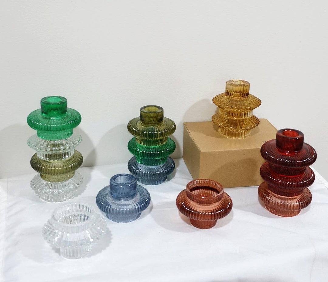 Taper/Tea Light Candlesticks, Stackable/Revers CandleHolders H66