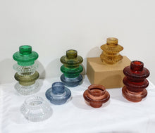 Load image into Gallery viewer, Taper/Tea Light Candlesticks, Stackable/Revers CandleHolders H66