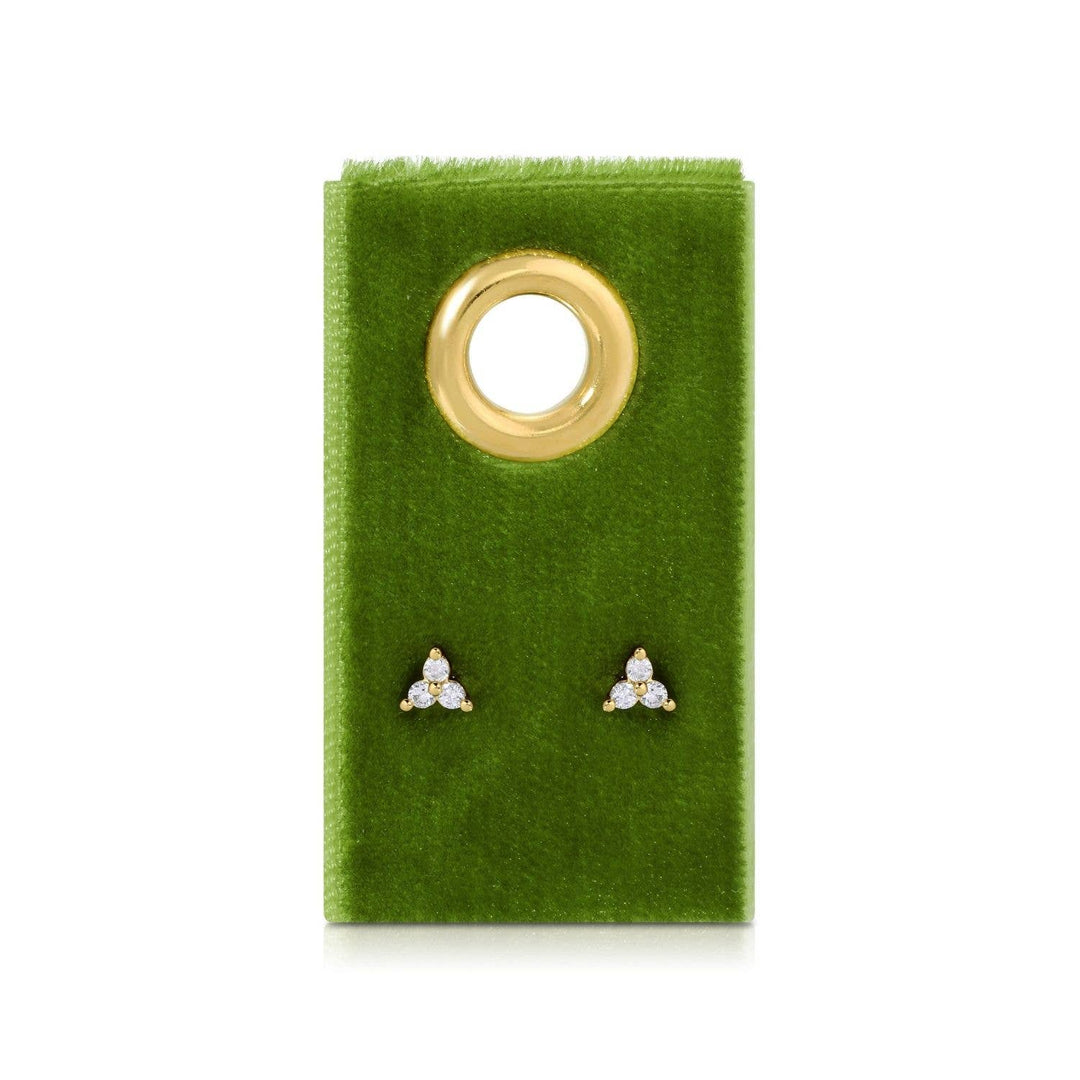 Triple Cluster Studs on Velvet Tag SP981