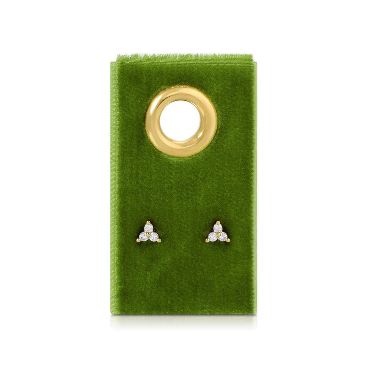 Triple Cluster Studs on Velvet Tag SP981