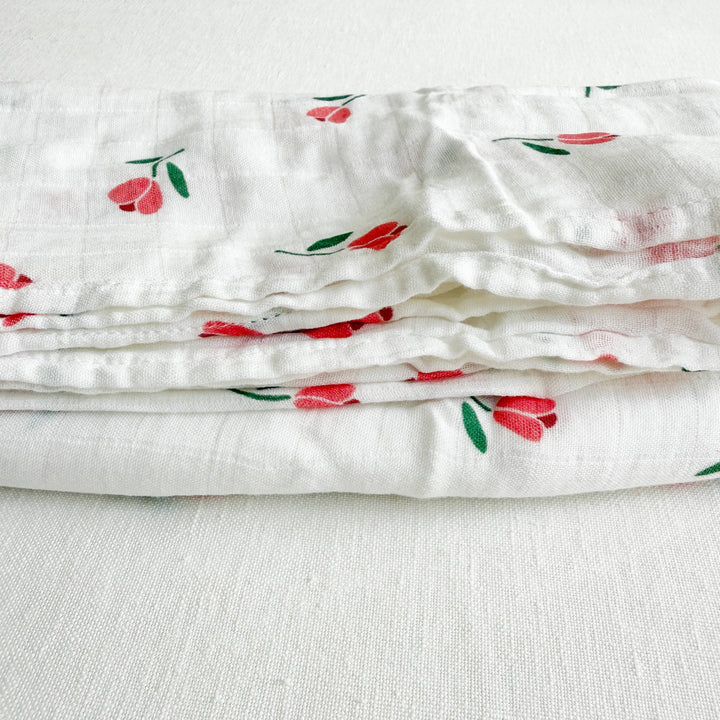 Bamboo Muslin Swaddle Blanket (Tulip) AL23