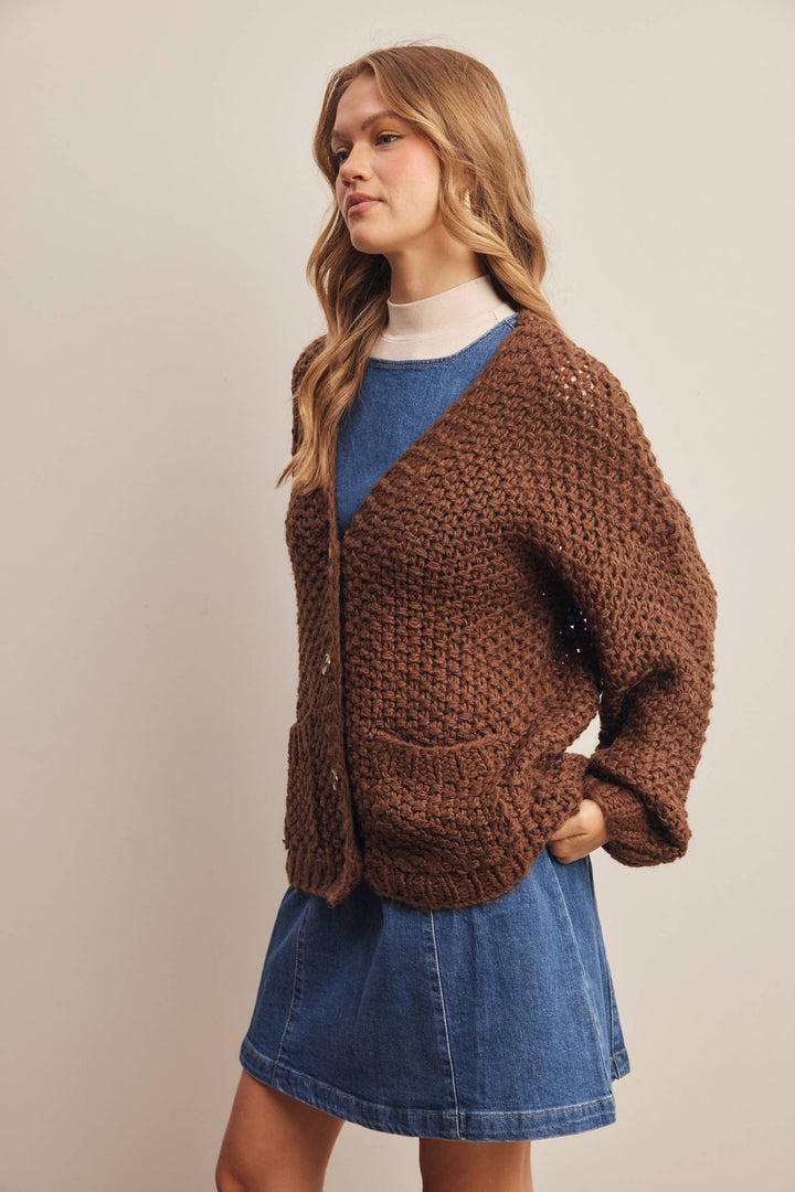 Handmade Chunky Knit Cardigan FSW61