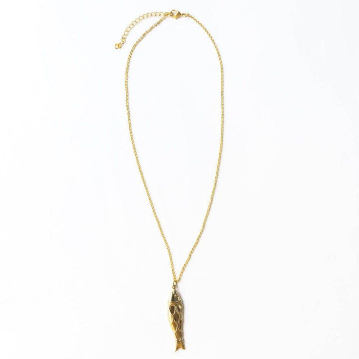 Sally Fish Dimensional Necklace Brass
