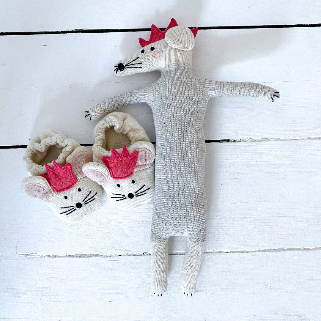 Cotton Knit Stuffed Animal Soft Toy - Party Mouse SH22